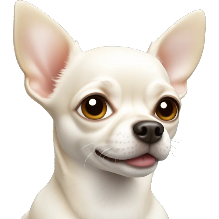 White ginger chihuahua  emoji