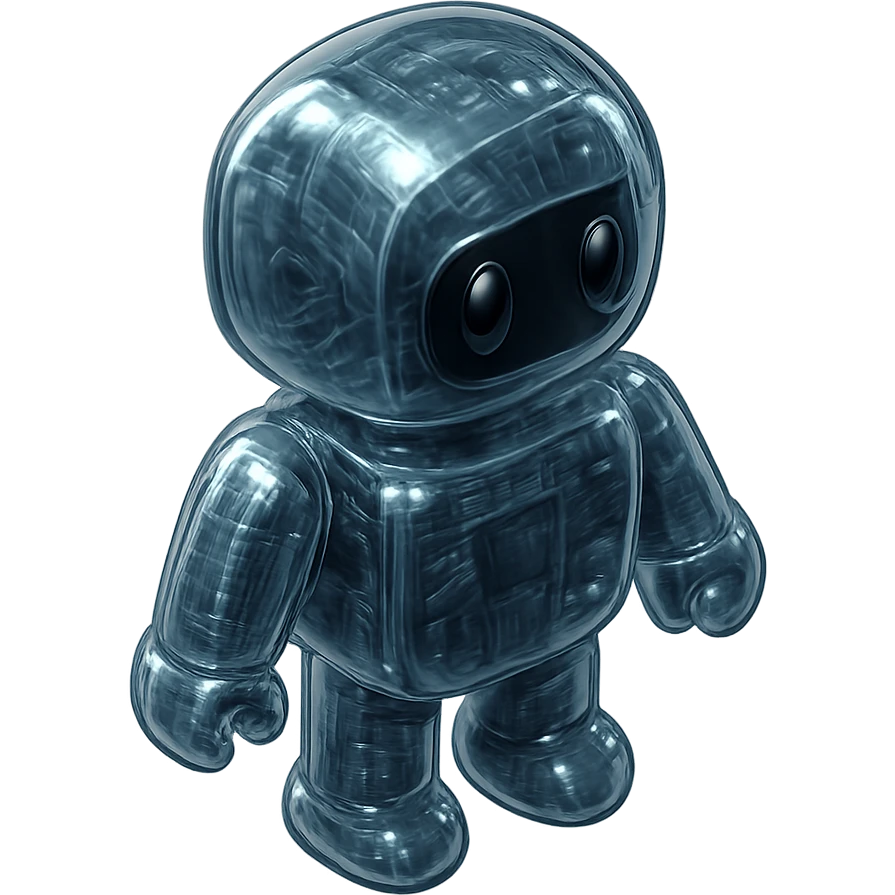 android robot black glossy futuristic emoji
