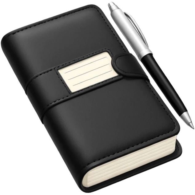 calendar Mini pocket planner with pen emoji
