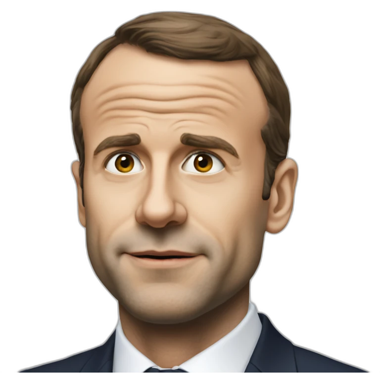 macron qui lève une pousse emoji