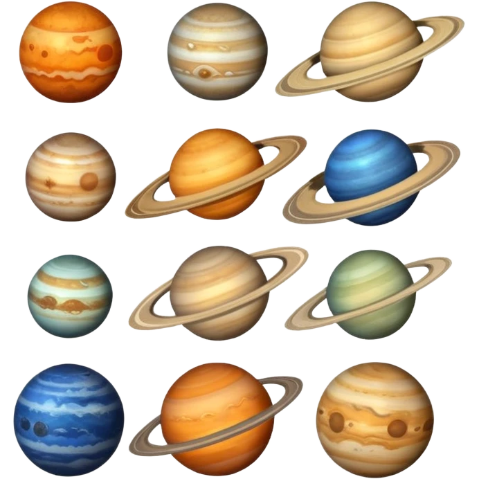 Aline all the planets emoji