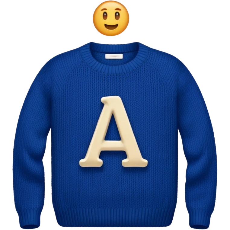 blue sweater with letter A on it emoji