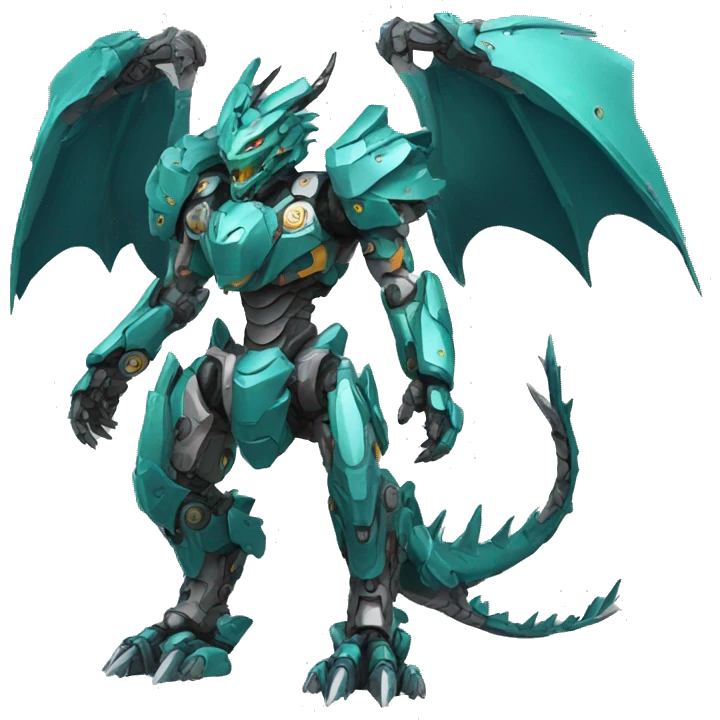 Mecha Dragon full body emoji