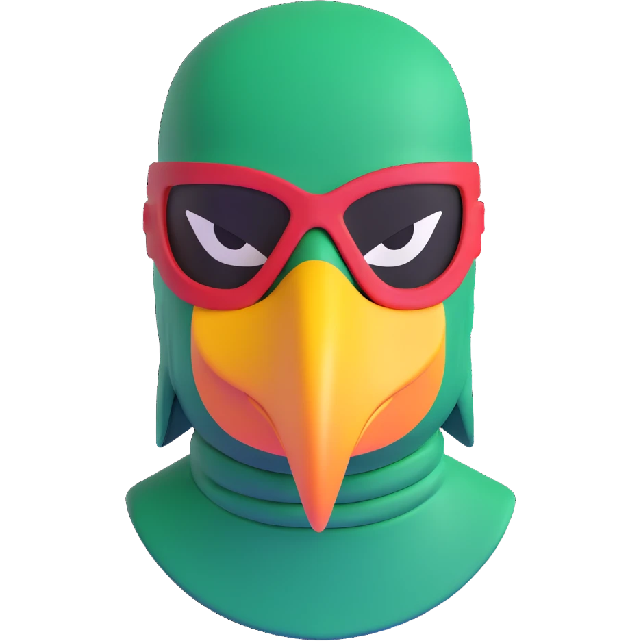 Louisiana themed ski mask with pelican and bayou design emoji