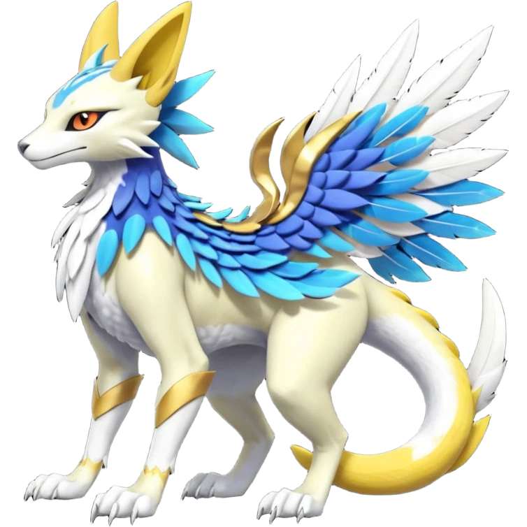Renamon-Zeraora-Bastet-Latias-Vernid-Sergal-fusion-hybrid-creature emoji