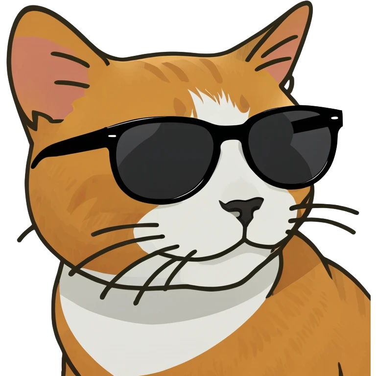 Cat with sunglasses emoji