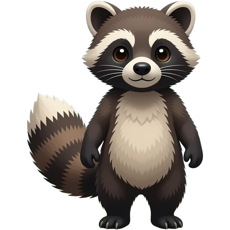 Tanuki, full body emoji