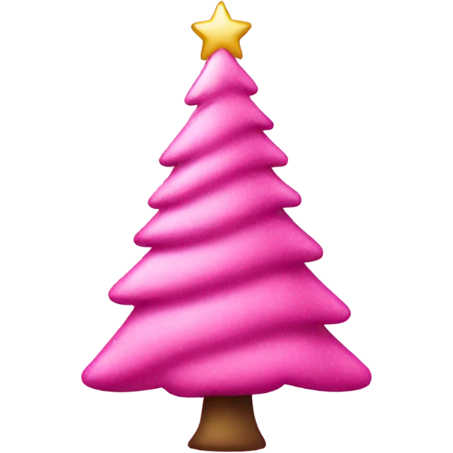 Pink Christmas tree emoji