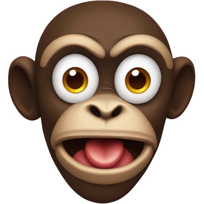 Crazy monkey with sugar on nose  emoji