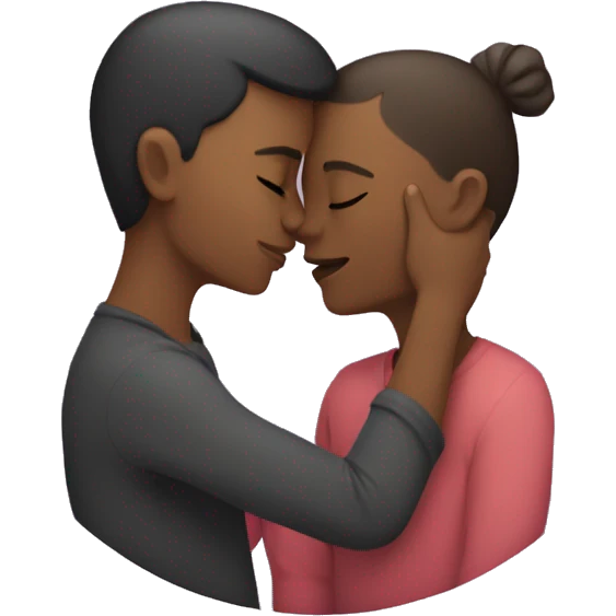 genderless people kissing each other emoji