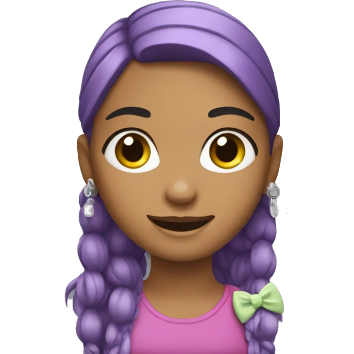 cheerful girls with accessories emoji
