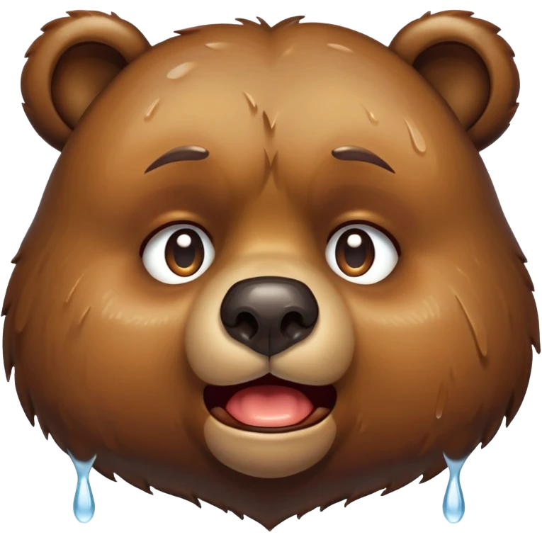 Crying bear emoji