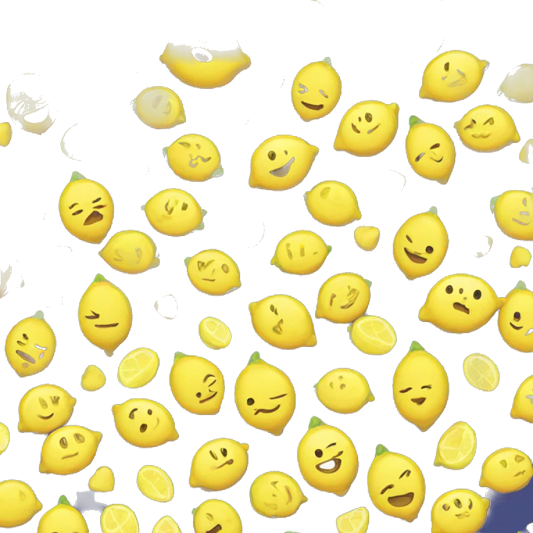 cute lemon character with a heart next to it emoji