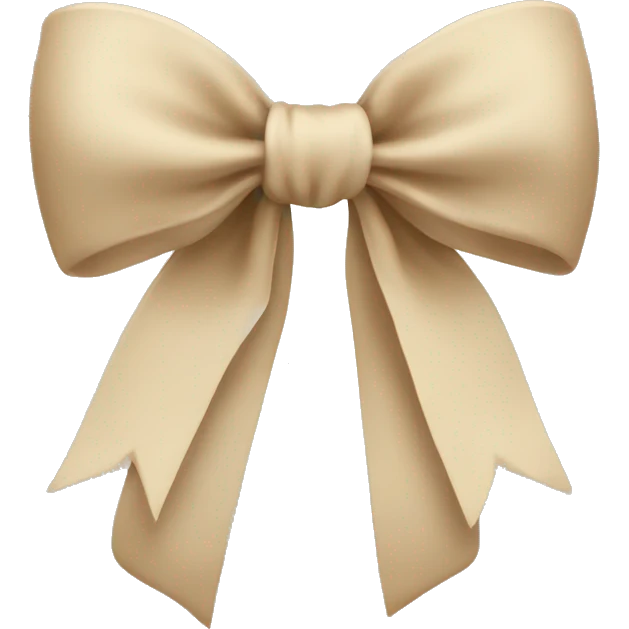 bow beige emoji