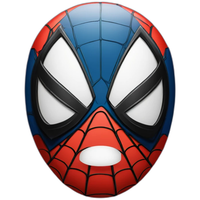 Spider-Man impressionné avec la bouche grande ouverte et des étoiles dans les yeux emoji