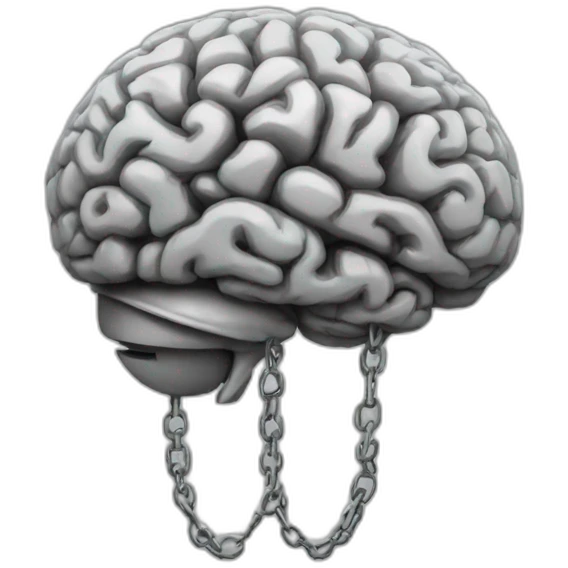chained brain emoji