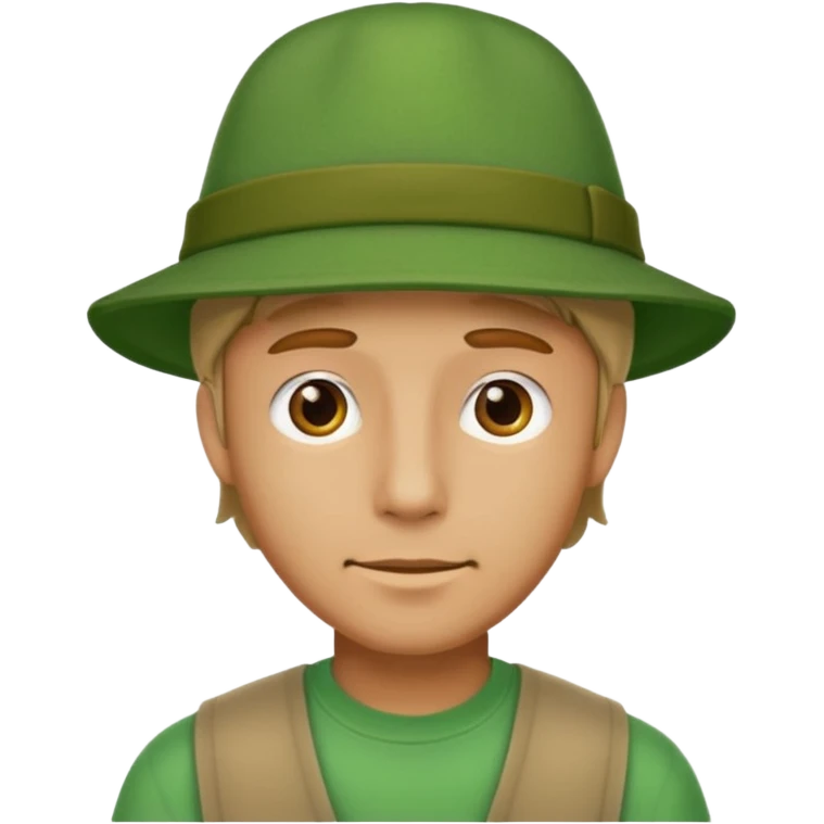 man Character with Green Hats emoji