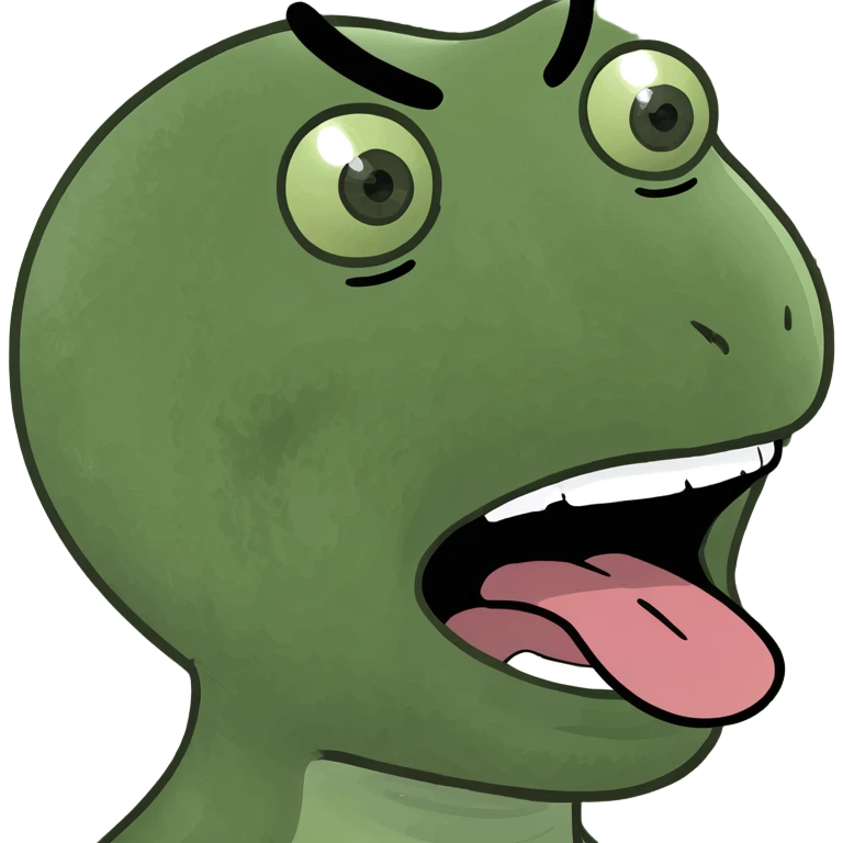 guy with hands on his neck sticking his tongue out emoji