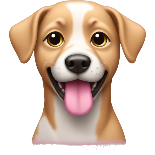 Dog with pink  emoji