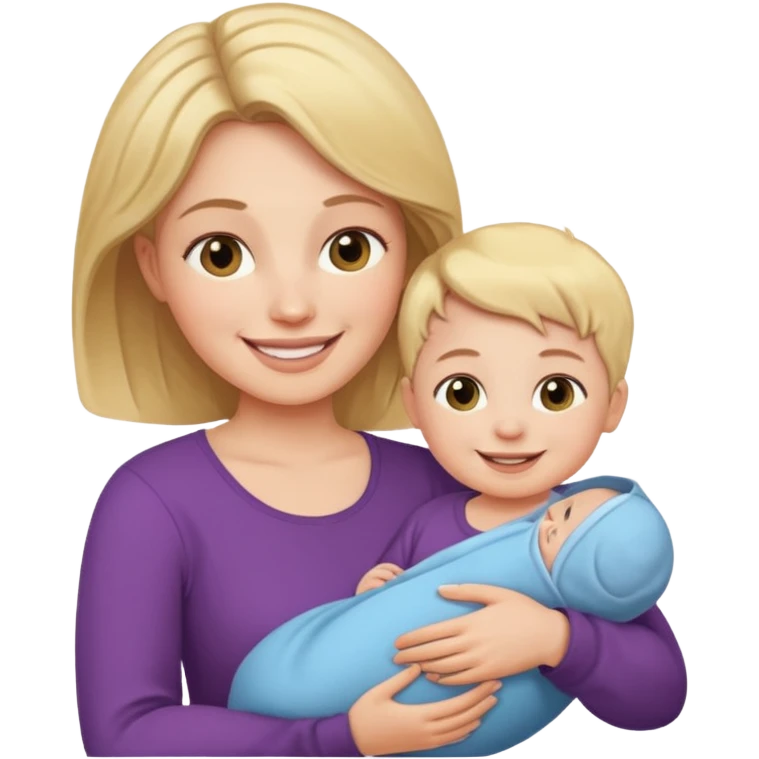 mom holding baby emoji