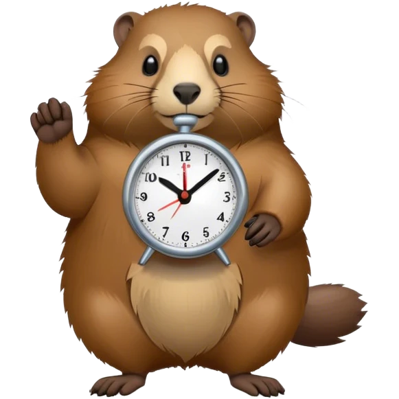 Marmota apagando despertador emoji