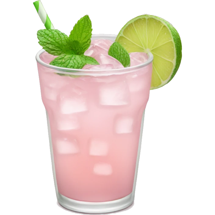 Light pink mojito emoji