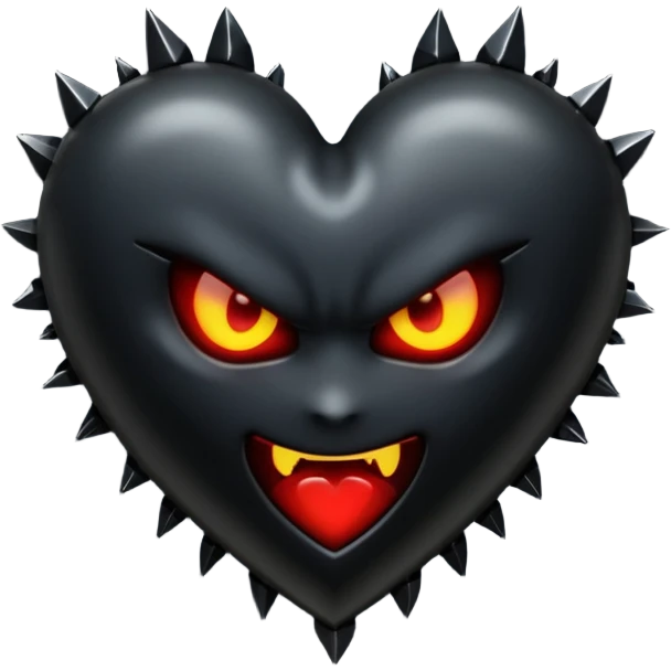 evil black heart emoji
