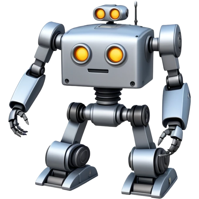 A sturdy, reliable robot with reinforced metal parts and excellent construction. High-quality, durable robot that never breaks down. emoji