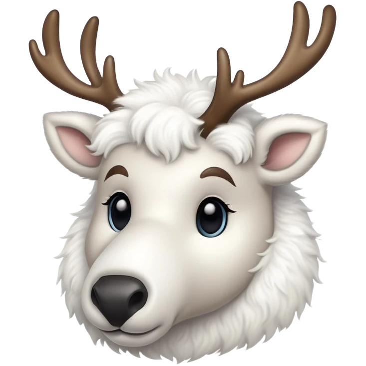 white-reindeer emoji