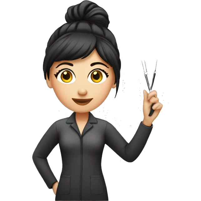 Eyelash technician holding tweezers  emoji