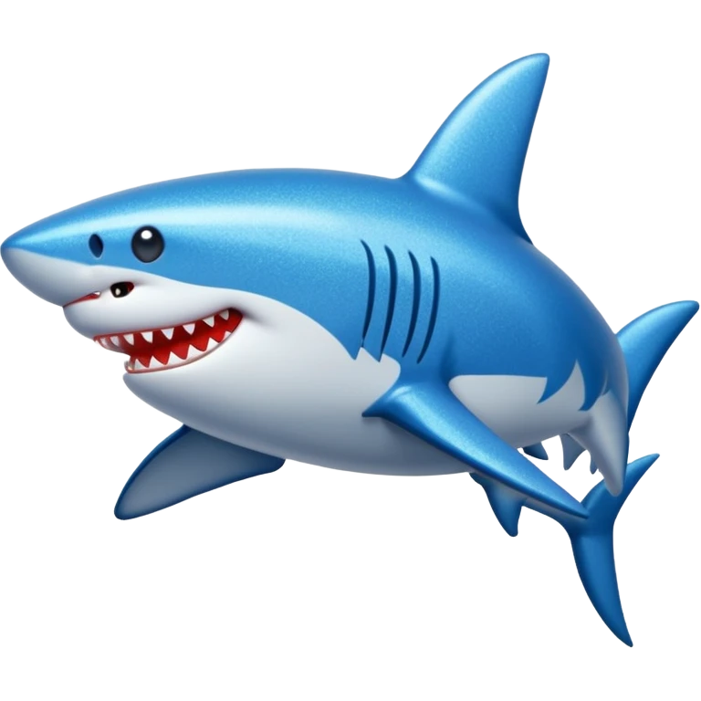glitter azul-marinho tubarão emoji