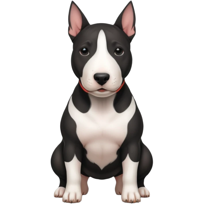 all black Bull terrier emoji
