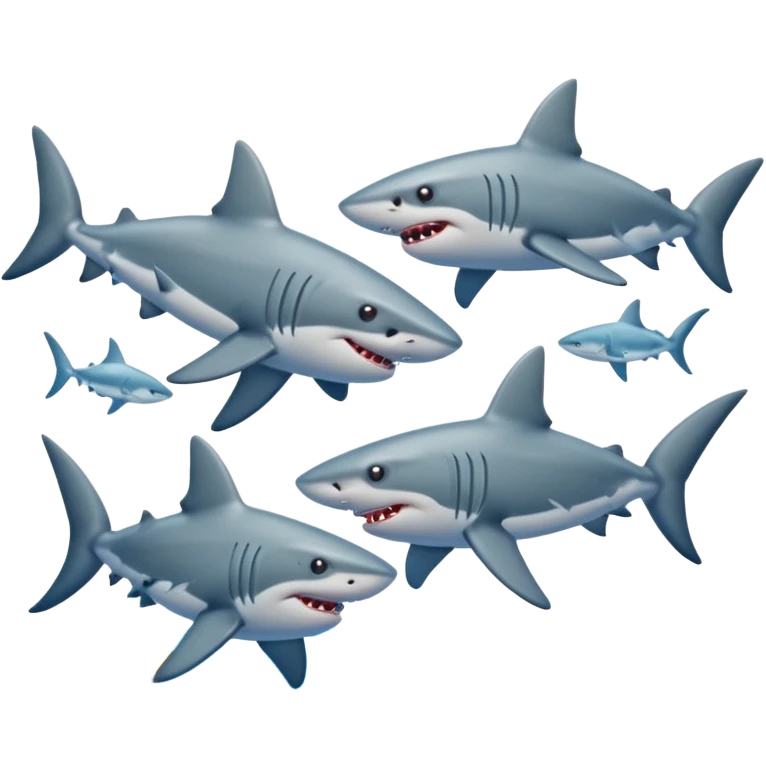 Sharks fishing emoji