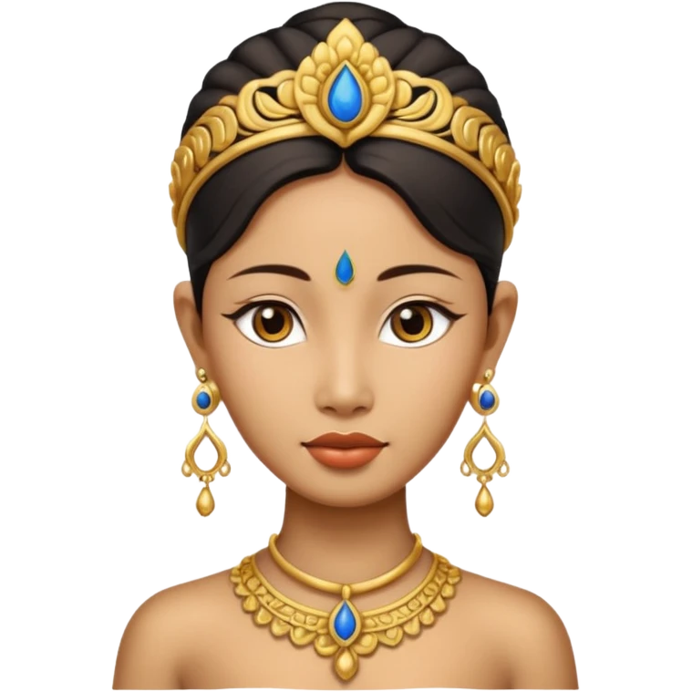ancient thailand woman with earrring emoji