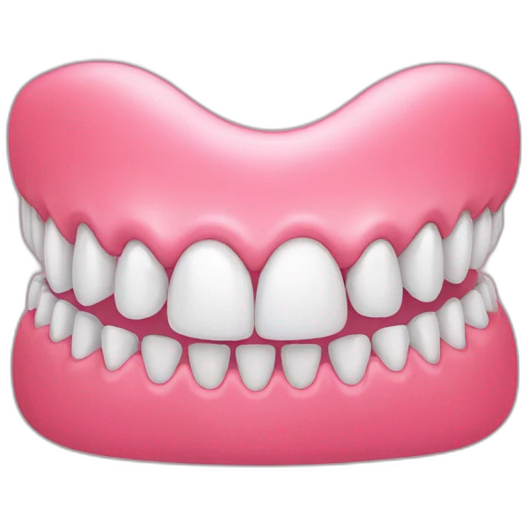 a teeth gum with teeth emoji
