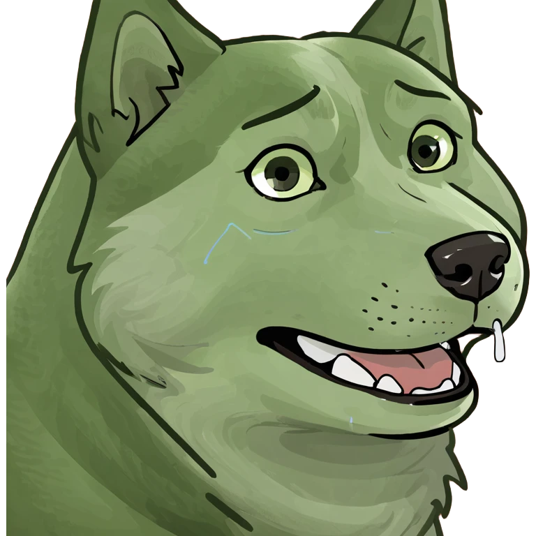 Husky crying emoji