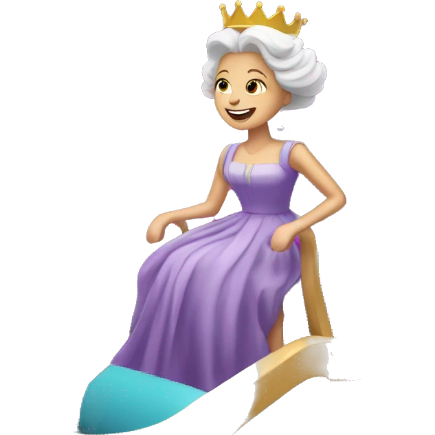 queen poppy riding a roller coaster  emoji
