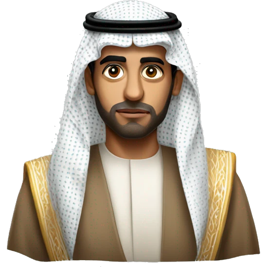 photorealistic  Faisal King of Saudi Arabia serious emoji