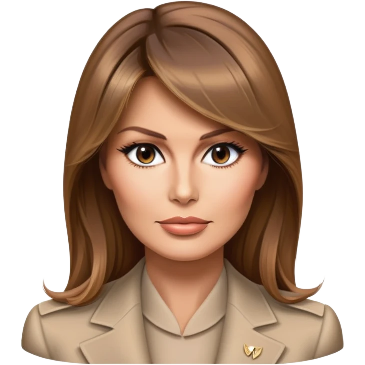Melania Trump former First Lady with elegant style and light brown hair emoji