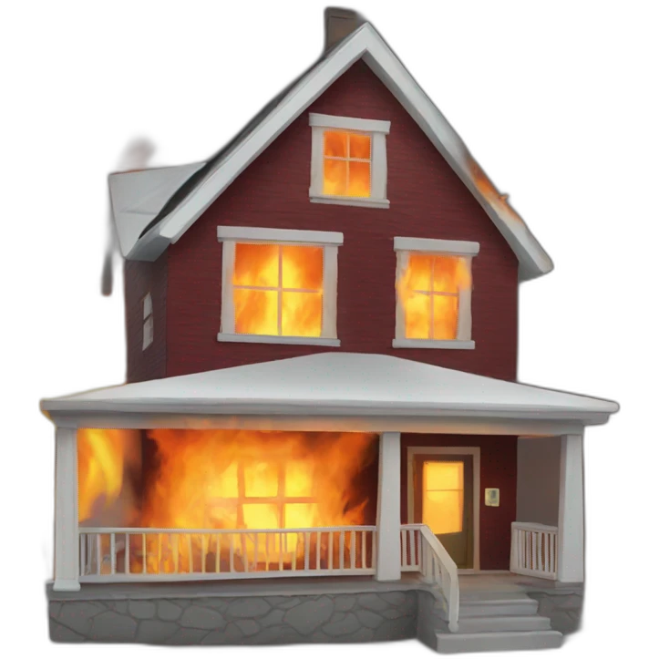 House-fire-whater emoji