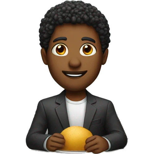 Tarologue at the table emoji