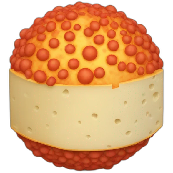 Big red cheese ball emoji