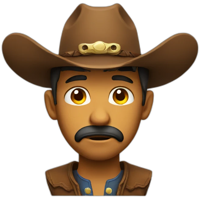 Sad cowboy face emoji