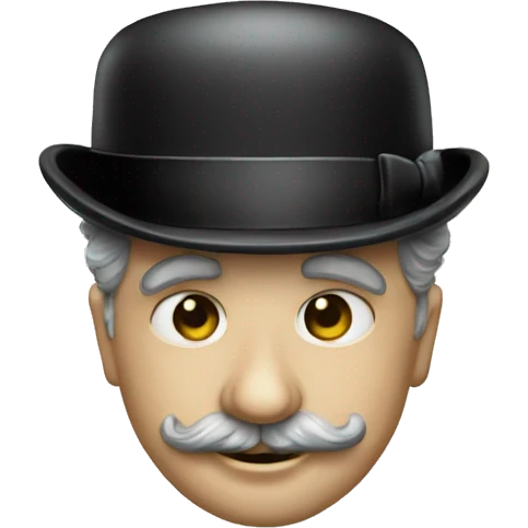 Charlie Chaplin bow down bow with hat removing  emoji