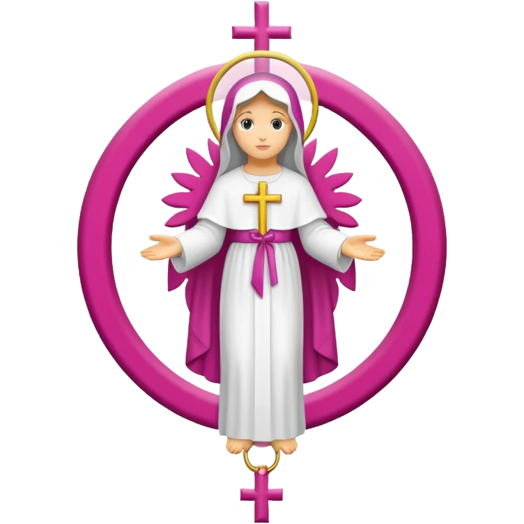 ave maria's emblem with a touch OF MAJENTA emoji