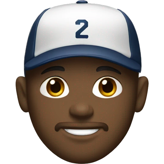 White Cleveland Baseball Player  emoji