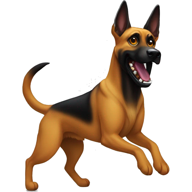 malinois run pumpkin scary spooky halloween emoji
