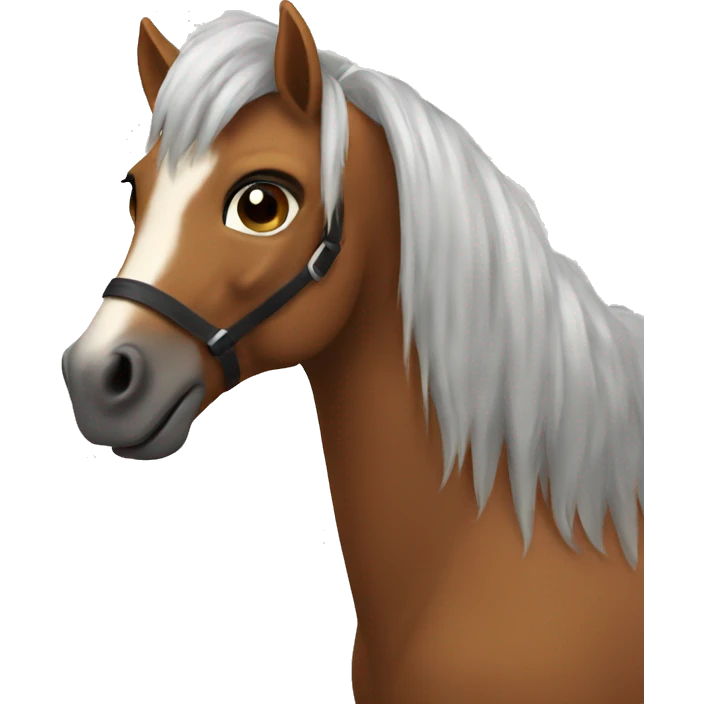 A pony with beard  emoji