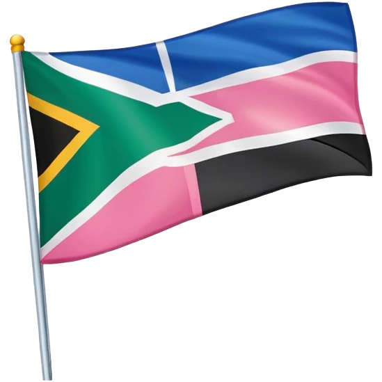 Pink flag of South Africa emoji