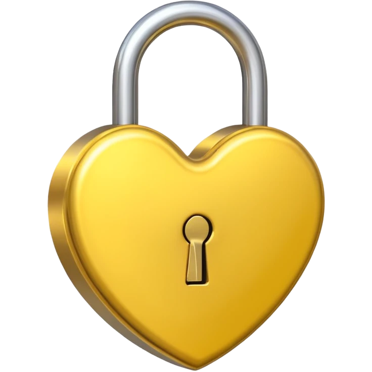 yellow heart with a lock emoji